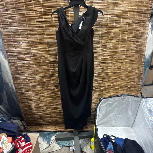 Xscape Petite Off-the-Shoulder Gown - Black Size 8P - Picture 2 of 3